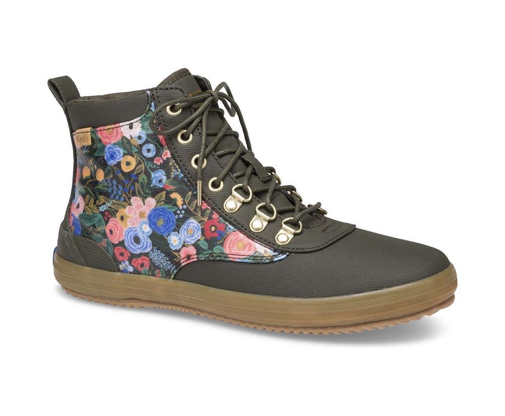 Botas Keds Mujer Verde - Rifle Paper Co. Scout Water-Resistant Garden Party - 278-UIBDWX